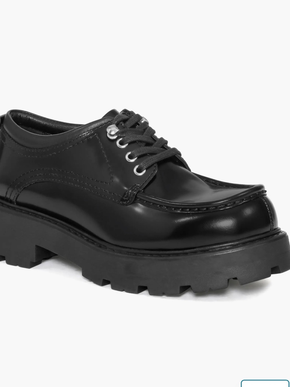 Vagabond Black Patent Lug-Sole Loafers